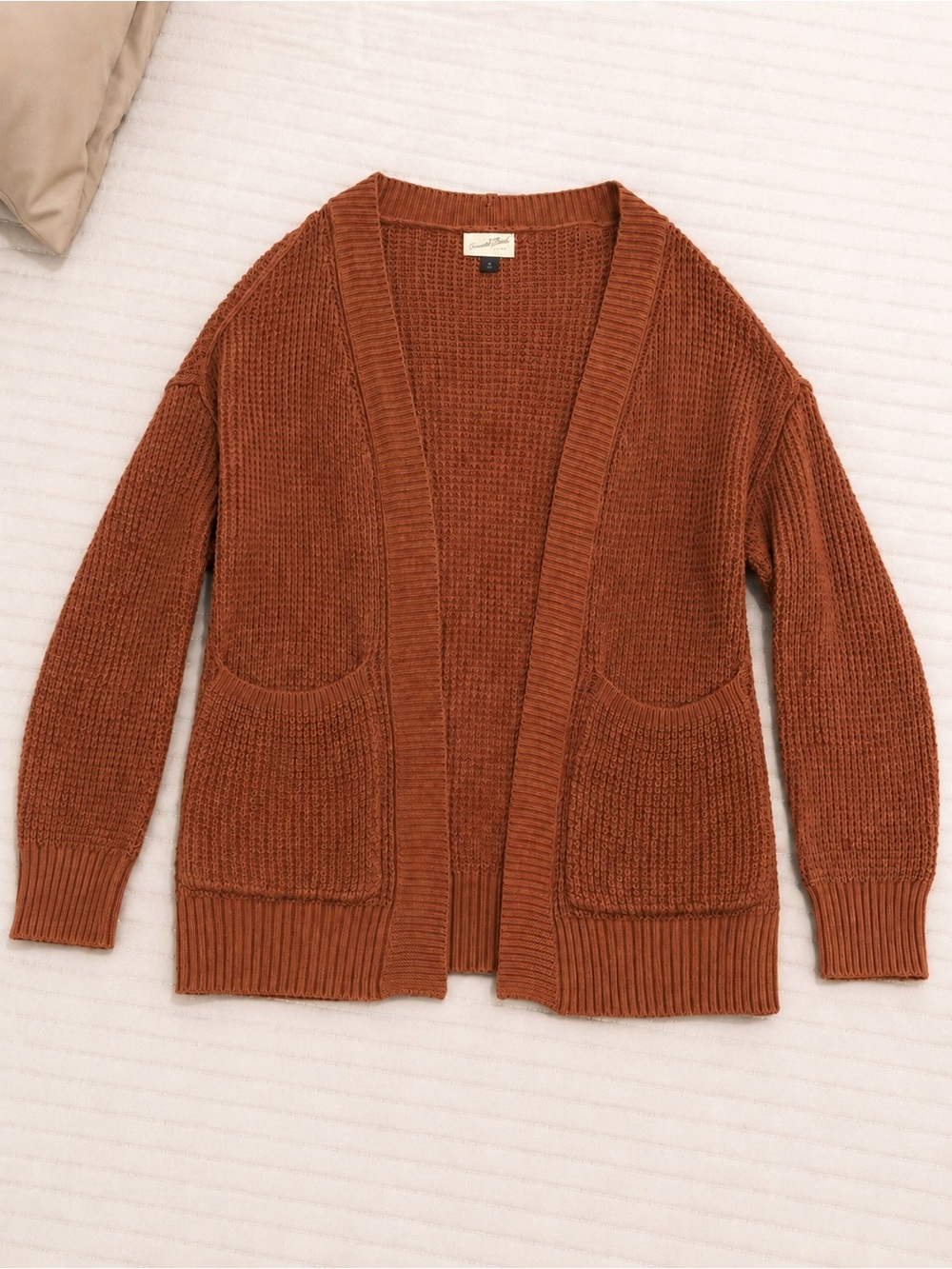 Universal Thread Rust Open-Front Pocket Cardigan